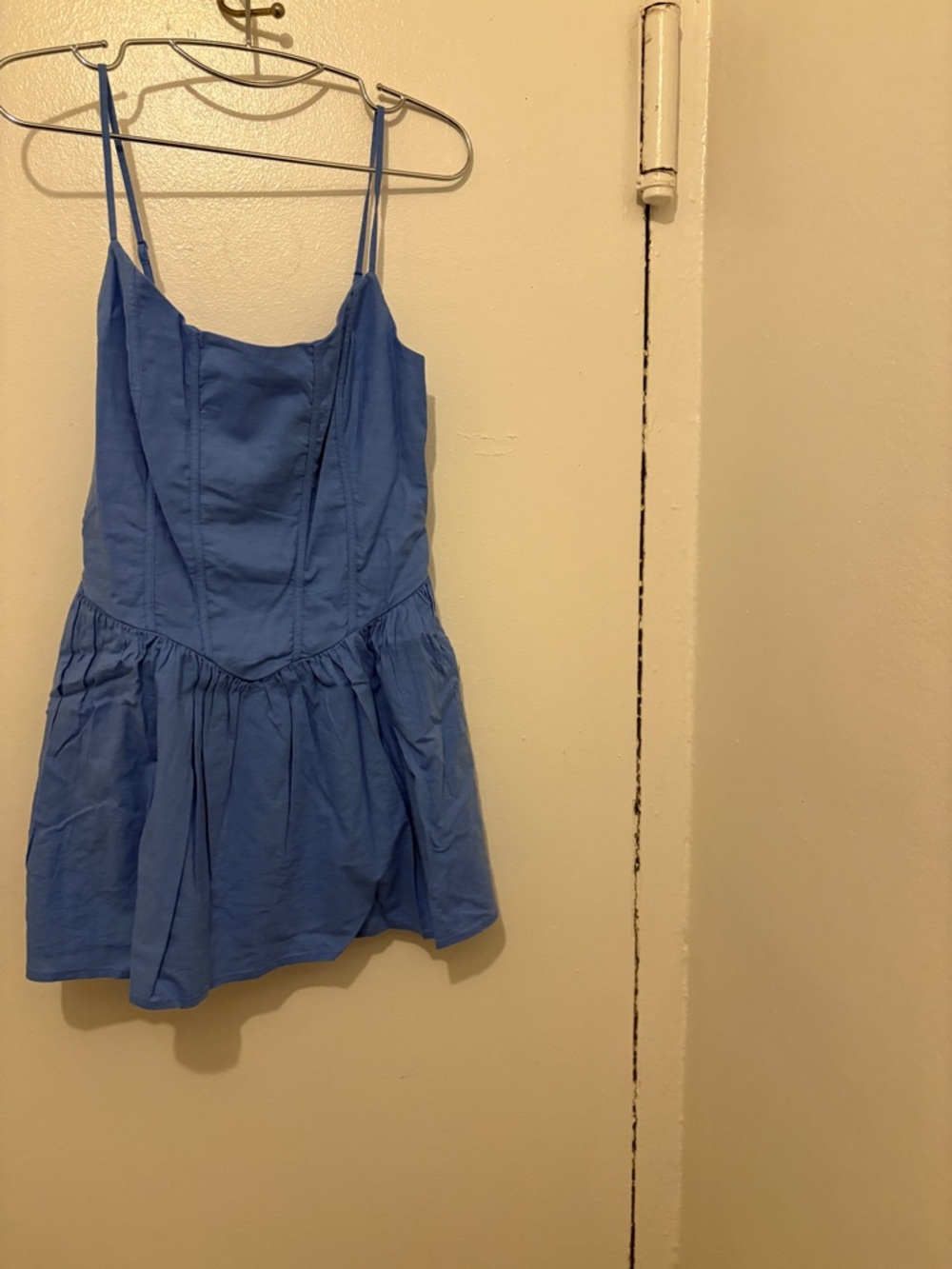 Blue Spaghetti Strap Sundress  Model is 5,3 and that’s the length on